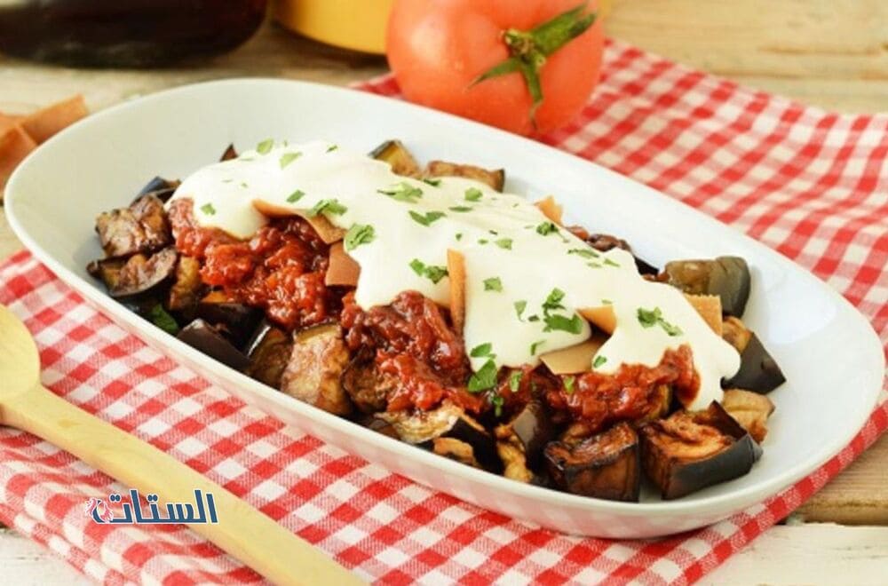 طريقة فتة الباذنجان