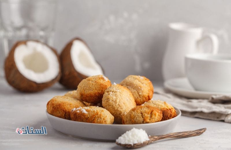طريقة عمل بسكوت جوز الهند السريع